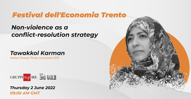 Tawakkol Karman participates in Festival dell'Economia in Italy